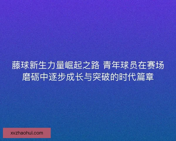 藤球新生力量崛起之路 青年球员在赛场磨砺中逐步成长与突破的时代篇章 藤球新生力量崛起之路 青年球员在赛场磨砺中逐步成长与突破的时代篇章