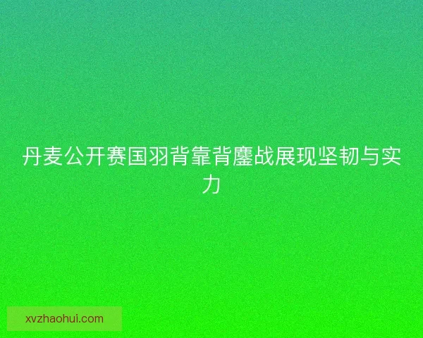 丹麦公开赛国羽背靠背鏖战展现坚韧与实力